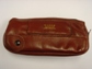 Zip Combination Brown Leather Pouch (513)